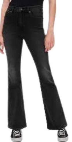 Gap  Washed Black High Rise Flare Jeans Stretch Smoothing Pockets Women's 29