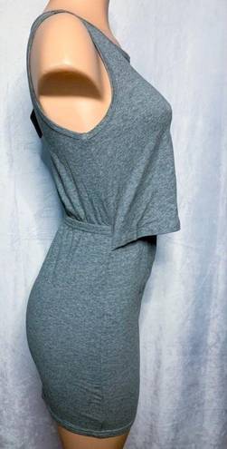 Zaful Gray, Hollowed, Comfy, Mini Dress