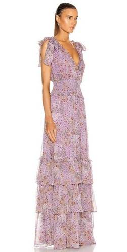 Alexis  Clemence Dress In Purple Bouquet