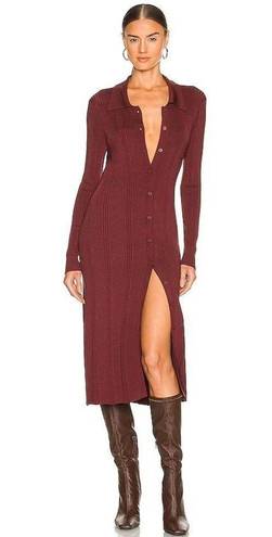 L'Agence NWT  Adley Long Sleeve Sweater Dress in Burgundy  size L