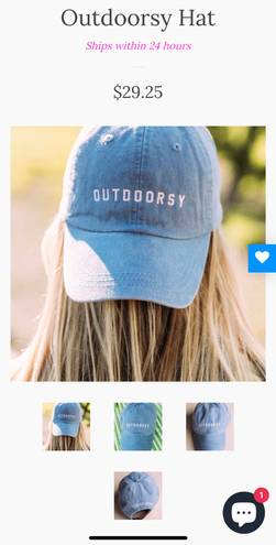 Friday + Saturday Outdoorsy Blue Baseball Cap