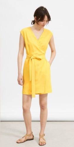 Everlane The Japanese GoWeave Short-Sleeve Mini Wrap Dress