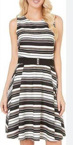 Gabby Skye Career dress striped career dress fit & flare 14w