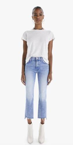 Mother The Insider Crop Step Fray Jeans In Deep Breaths Cotton Blend Size 25