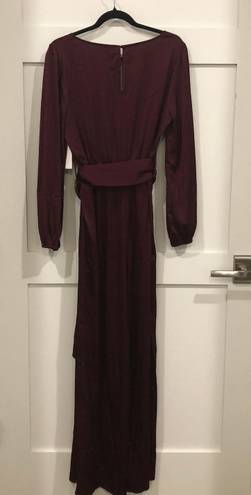 Aura Burgundy Jumpsuit