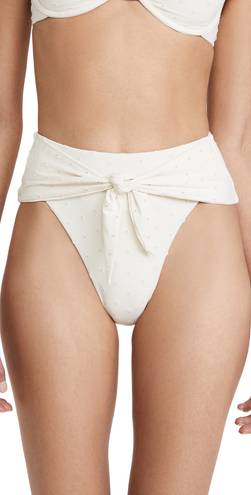 ONIA Barneys New York High Waisted Eyelet Riviera Bikini Bottoms in White - FREE SHIP