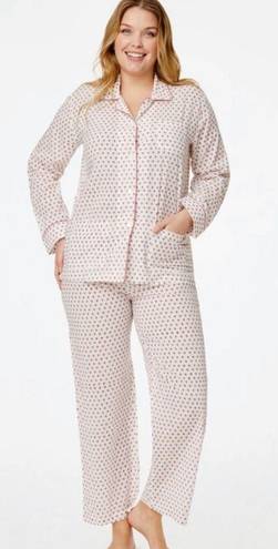 Roberta Roller Rabbit NWT Pink Hearts Collared Full Pajama Set