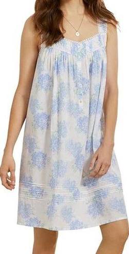 Blossom Eileen West Hydrangea  Mini Chemise Nightgown Cotton Dress size L Large