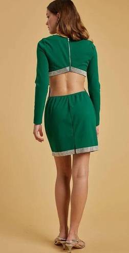 Trixxi Green Long sleeve Cutout Dress