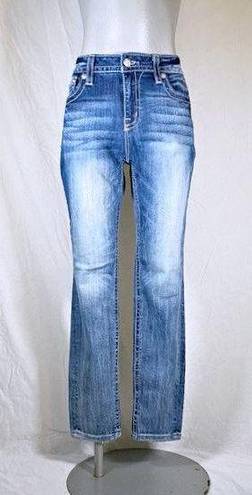 Miss Me Stretch Denim Embellished Curvy Ankle Skinny Cropped Capri Jeans~29~