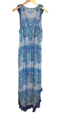 Jessica Simpson NEW  Beach Cover Up Paisley Polka Dot High Lo Maxi Dress Size XL