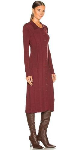 L'Agence NWT  Adley Long Sleeve Sweater Dress in Burgundy  size L