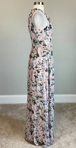 Laundry by Shelli Segal  Women's Maxi Dress Size 10 Pink Floral Print Halter