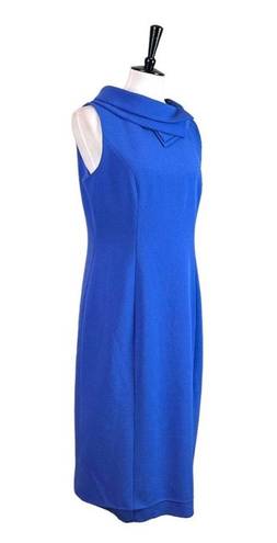 Harper Rose Sheath Midi Dress Fold Collar Sleeveless Blue Purple Women’s Size 12