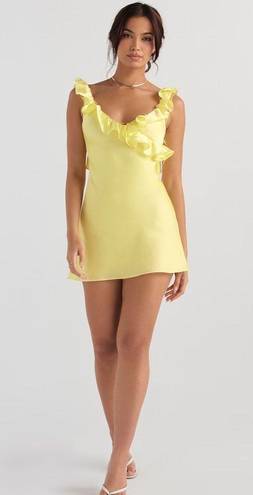 House Of CB Yellow Ruffle Dress