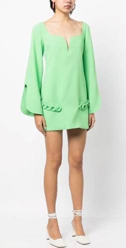 Alexis  Azize Chain Detail Mini Dress Green