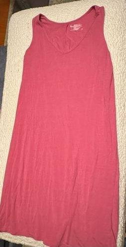 Felina  Tank Cotton/Stretch Lounge Midi dresses 1 pink, Size Large