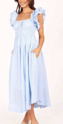 Petal and Pup Linda Midi Dress Blue Stripe