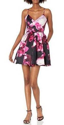 Jump  Apparel Floral Fit & Flare Mini Party Dress Sz 12