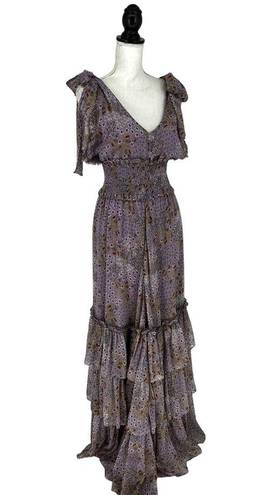 Alexis  Clemence Dress In Purple Bouquet