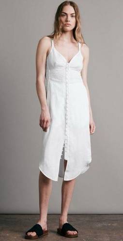 Rag and Bone  Criseli Broderie Anglaise Ramie Midi Button Down Dress White NEW