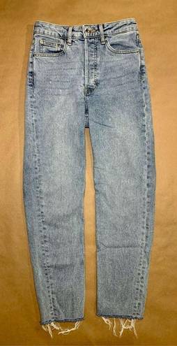 Divided H&M  Button fly dad jeans raw hems - Size 4 