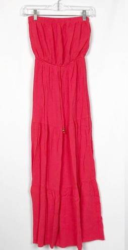 Socialite  Pink Sleeveless Tube Top Maxi Dress Sz XS