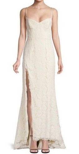 Fame and Partners  Dandelion Dress Gown Maxi Lace Cream Champagne Size 2