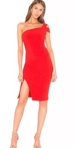 Likely NWT  Packard Dress Size 0 Red One Shoulder Knee Length Cocktail