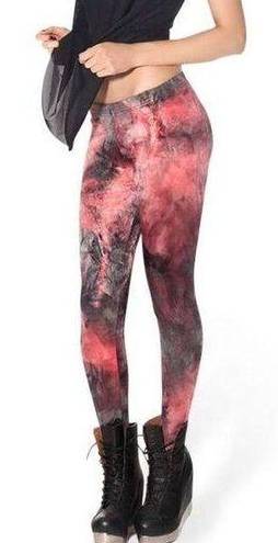 Blackmilk NWOT  Leggings Fairy Paint Red Black Brown Metallic Leggings