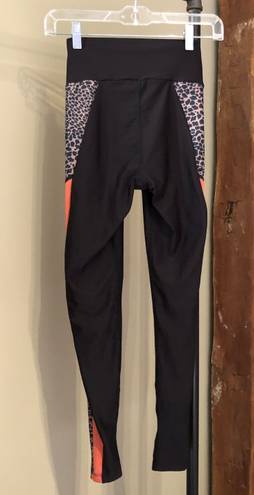 Beach Riot Sport Legging Black Leopard Size Small