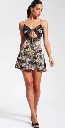 Revolve Floral Satin Mini Dress