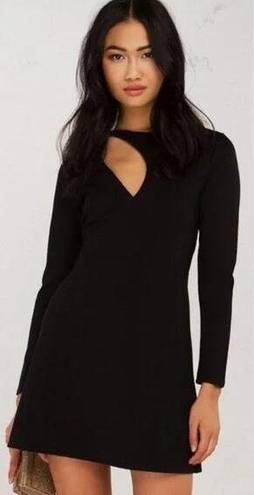 Kendall + Kylie  Black Long Sleeve Cut-Out Mini Little Dress Women's Size Small