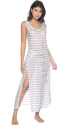 PilyQ  Bay Stripe Sophie Tie Dress Swim Coverup