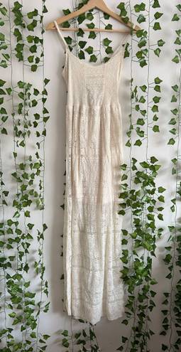 Hollister Cream Lace Bohemian Maxi Dress