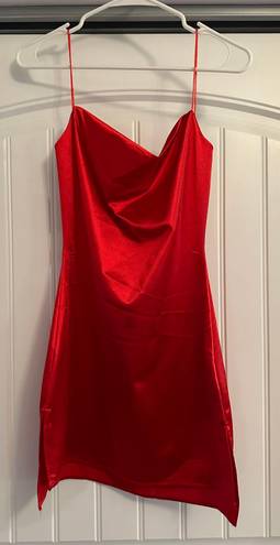 Zaful Red Satin Dress