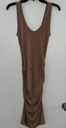 LA Made Tan/Light Brown Sleeveless fitted dress small