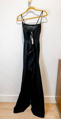 Good American NWT  Vacay Palazzo Strappy Open Back Jumpsuit Black 6/3XL