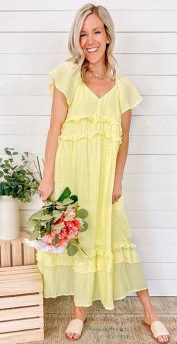 Boutique Yellow Midi Dress