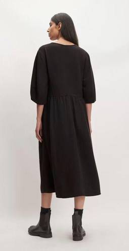 Everlane  The TENCEL Puff-Sleeve Dress in Black XL NWT