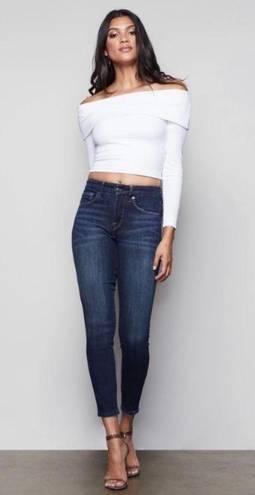 Good American NWT  Good Leg Crop Blue 260