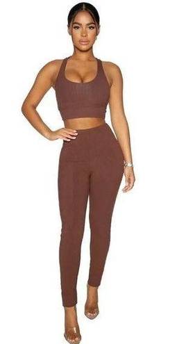 Naked Wardrobe NWT  Chocolate Brown The Snatched In Leggings