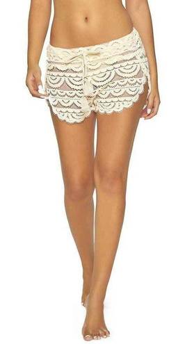 PilyQ New.  ivory lace coverup shorts. Retails $144.  XS/S