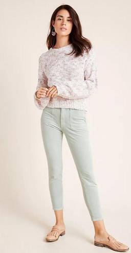 Pilcro Anthropologie NEW High Rise Stretch Corduroy Skinny Jeans Mint Green