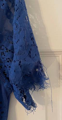 Blue Lace Maxi Dress Size L