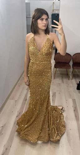 Scarlett Portia and  Gold Gown