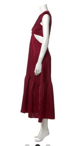 Jason Wu Red V-Neck Bow Dress