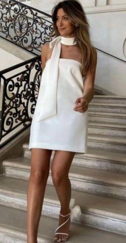 ZARA nwt blogger favorite white mini party coctail choker dress