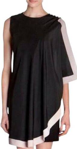 Ted Baker  London Sheath Black Dress with Cape Pink Trim Sleeveless (2) Small EUC