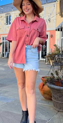Boutique NWT Pink Button Up Top